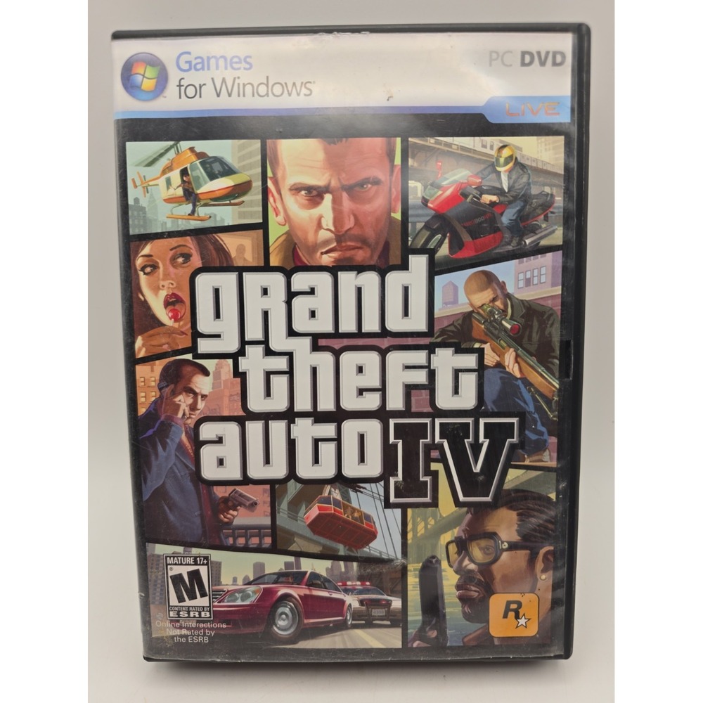 Grand Theft Auto IV PC Game Complete Disc 2 Only Manual Big Hard Case